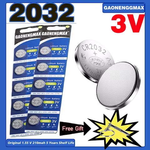CR2032 3V Lithium Battery Coin Cell for AirTag,Key FOB,Calculator,Watch - Long Lasting Power - DL203
