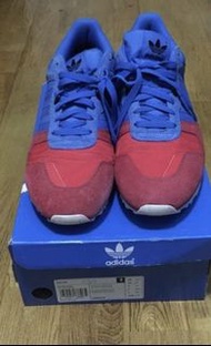 Adidas original zx700 麂皮紅藍拼接 慢跑鞋 us10.5號 約29cm