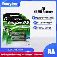 Energizer AA 1.2V 2450mAh NI-MH Rechargeable Battery for Camera Wireless Mouse Flashlight Shaver Pre