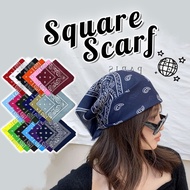 (55cm) Cotton Square Scarf Unisex Vintage Headband Hip Hop Scarves Fashion Classic Paisley Versatile