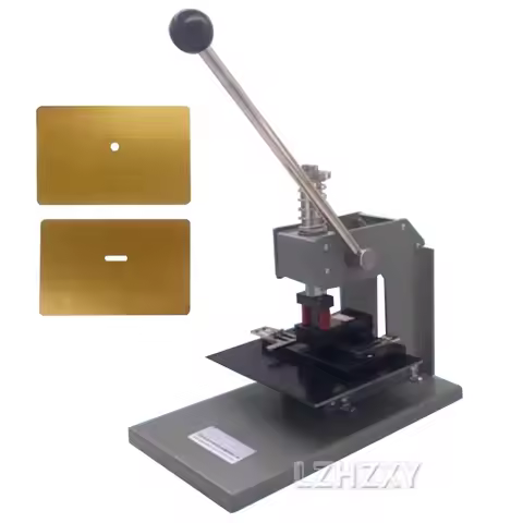 Heavy-Duty Slot Metal Single Hole Puncher 1-Hole Paper Punch 0.1-1.5MM Capacity for ID Card PVC Phot