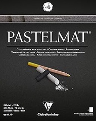 Clairefontaine Pastelmat No6 pad 360g 24x30-Anthracite, 24 x 30 cm, Anthracite