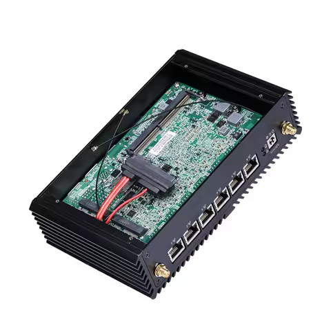 QOTOM Mini PC Core i3 i5 i7 Fanless Computer 6 Gigabit Ethernet AES-NI OPNsense Firewall Ubuntu Soph