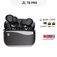 Amgrass T8 PRO+ Wireless Bluetooth Earphones 2.4GHz Dongle In Ear ANC Transparent Mode Leather Textu