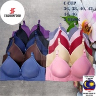 FFU ️Plus Size ️ 36-46 Women’s Full Cup Coverage Non Wired Bra Lady’s Bra Female Cup C/D Set A 女C/D罩