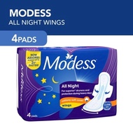 MODESS Modess All Night Extra Long with Wings Sanitary Napkin 4s - Heavy Flow, Fast Absorbing Agains
