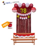 SHUAIAN Balloon Decoration Package Set Happy Birthday Decoration 17 August "79"