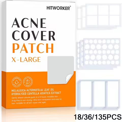1 box of 18/36/135 hydrocolloid acne patches, alcohol-free, gentle and non-irritating, pimple coveri