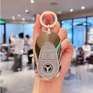 PuraAutoRepair Soft TPU + Leather Car Key Case Cover For Mercedes Benz C E S Class GLC W206 W223 W21