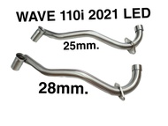 คอท่อสแตนเลส คอท่อเดิม คอท่อ Wave110i NEW LEDปี 2021-2022 พร้อมถ้วยสวม