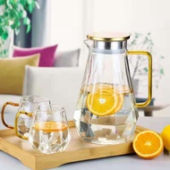 Large Capacity Heat-resistant High Boron Glass Cold Kettle Glass Jar Pitcher, Glass Cups Hot Cold Wa