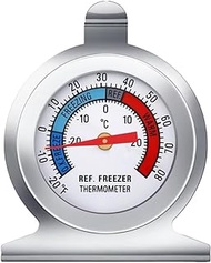 OOTDAY Fridge Thermometer, Refrigerator Freezer Thermometer by Stainless Steel, Large Dial Thermometer Freezers Monitoring Thermometer for Refrigerator and Freezer