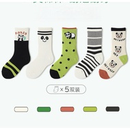 Solid Color Week Striped Mid Calf Socks New Simple Boys Girls Kids Cotton Socks Wear Top
