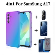 [ready stock] 4in1 Samsung Galaxy A17 Gradient color Shockproof Phone Case for Samsung A07 A56 A36 A