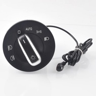 For Skoda Octavia II Combi 1Z5 1Z3 Chrome Auto Headlight Switch Replace module 1ZD941431 Add automat