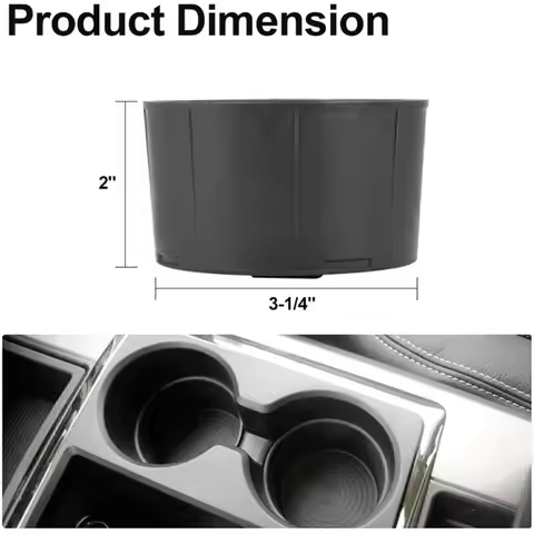 2Pcs Center Console Insert Cup Holder For Dodge Ram 1500 2500 3500 2009 2010 2011 2012 2013 2014 201