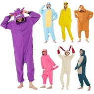 Pokemon Pikachu Gengar Kigurumi Onesie Snorlax Eevee Squirtle Pijama Cosplay Costume Halloween Adult