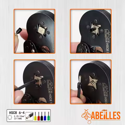 HSC8 6-4A Wire-End Ferrule Crimping Plier Size: 0.25-10mm2