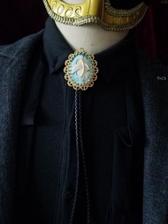 金色和風海豚保羅領帶領結西部牛仔bolo tie