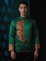 (JUN) CNY Shirt เสื้อตรุษจีนผู้ชาย สีเขียว รุ่น KHAN
