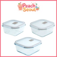 [NEOFLAM] Neovent Glass Food Container (Square 300ml/480ml/740ml)_From Korea