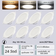 8แพ็คโคมไฟดาวน์ไลท์Led 3 4 5 6 8นิ้ว3000K 4000K 6000KรอบไฟLed 110V 220V 230Vสําหรับโคมไฟในร่ม