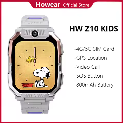 HW Z10 Kids Smart Watch Kids GPS Tracker 5G SIM Card 4G Boy Girl Whatsapp SOS Button 800 mAh Battery
