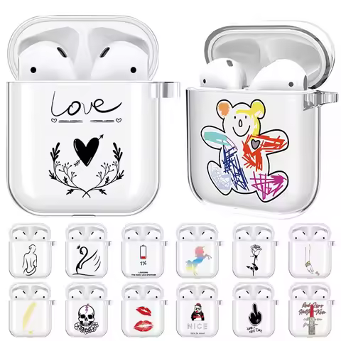 Silicone Cover Case for Apple Airpods 1/2 Bluetooth Earphone Case for A1523, A1722, A2032, A2031 Ear
