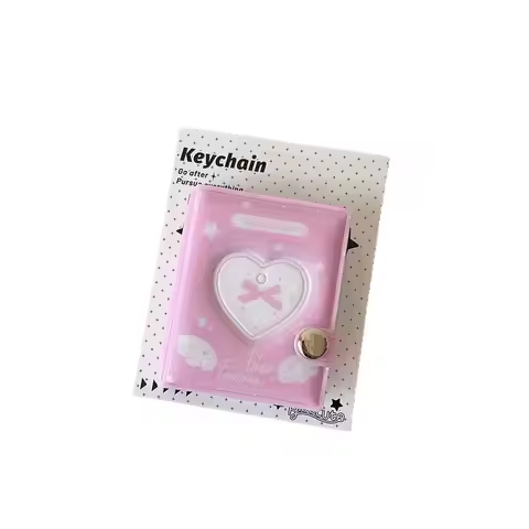 High Quality 2-inch Card Storage Photocard Holder Wings Patterns With Keychain Kpop Idol Card Binder