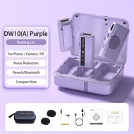 7RYMS iRay DW10 Wireless Lavalier Microphone with Charging Case Denoise Reverb Functions Built in Bl