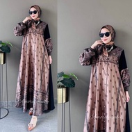 Sekarang Dikirim ADM 06 SET DRESS AMORE BY RUBY GAMIS MOTIF BUNGA BAHA