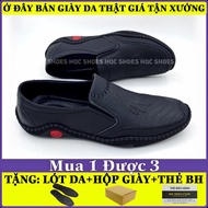 Giày lười nam mùa hè HQC SHOES chất liệu da bò cao cấp HQ023