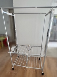 天上野One Touch 大型升降型活動曬架頂部使用伸縮鋁通(產品型號:7738） 乾衣架連布罩及烘乾機(產品型號:1728）