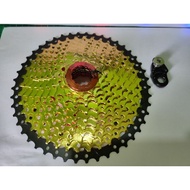MTB Bolany 10s 11-46T Gold Cassette with extender