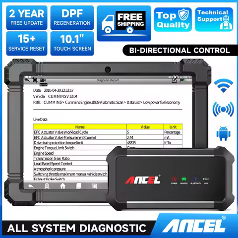 ANCEL X7 Bidirectional Scanner ANCEL X7 HD Heavy Duty Truck Scanner Bidirectional Diesel Scan Tool 1