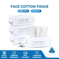 100 pcs Face Cotton Tissue 20x20 - Gentle, Soft, Disposable Wipes for Skincare & Face Cleansing
