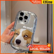 For iPhone case 15 Pro Max 11 13 Eye-rolling dog Soap casing 12 14 XR X Xs Max shockproof anti-drop clear 7 8 Plus 14pro