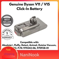 NaniNook  Genuine Dyson V11/V15 Click-In Battery, Absolute+, Fluffy, Detect, Animal, Outsize Vacuum,