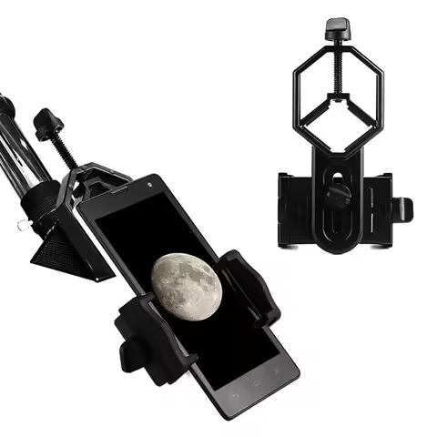Adjustable Plastic Cellphone Adapter Mount Microscope Spotting Scope Telescope Clip Bracket Phone St