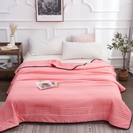Summer Air Condition Quilt Thin Stripe Lightweight Comforter Full Queen Breathable Sofa Office Bed Travel Quilts Throw Blanket