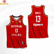 （FREE CUSTOM）GERMANY DEUTSCHLAND BASKETBALL FIBA WC 2023 SCHRODER NOWITZKI WAGNER DARK FULL SUBLIMAT