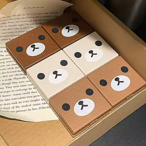 Rilakkuma Contact Lenses Case with Mirror Cute Relax Bear Color Contacts Lens Box Travel Portable Ey