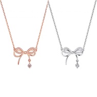 Bowknot With Diamond Necklace Bowknot Necklace Diamond Bowknot Necklace