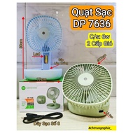 SUPER COOL FOLDING ELECTRIC FAN DP7636 CONVENIENT 30CM HIGH 2400MAH BATTERY