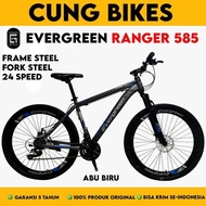 Sepeda gunung MTB 27.5 Inch Evergreen Ranger 585 Velg Tinggi Double disc brake