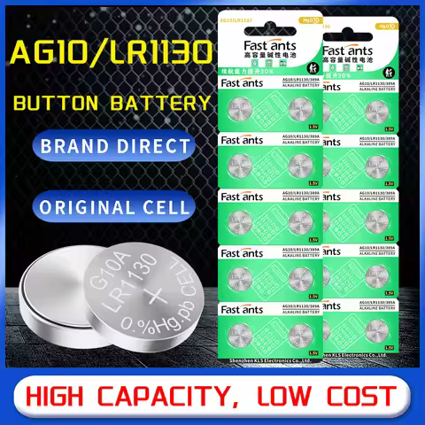 LR1130 L1131F AG10 LR54 389 390 SR1130SW 1.5V Alkaline Button Batteries Long Shelf Life for Watch Cl
