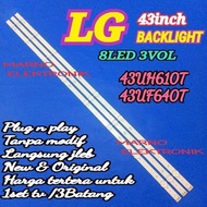 LG 43 INCH LED TV BACKLIGHT LAMP 43UH610 43UH610T 43UF640 43UF640T 8K 3V