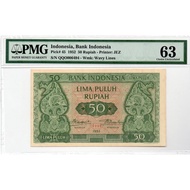 Uang Kuno Indonesia 50 Rupiah Seri Kebudayaan 1952 UNC
