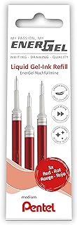 Pentel LR7-3B Refill for EnerGel Pens 0.7 Ball = 0.35 mm Line Width Pack of 3 Red