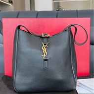 YSL聖羅蘭 hobo水桶包腋下包 黑金小號22